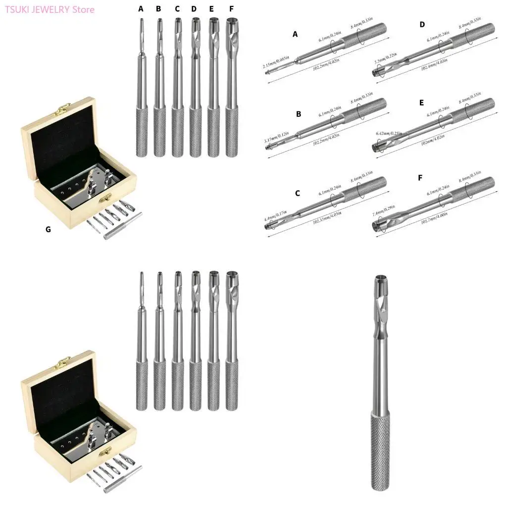 62KE Detachable Piercing Device Removable Skin Piercer Tool Stainless Steel Texture