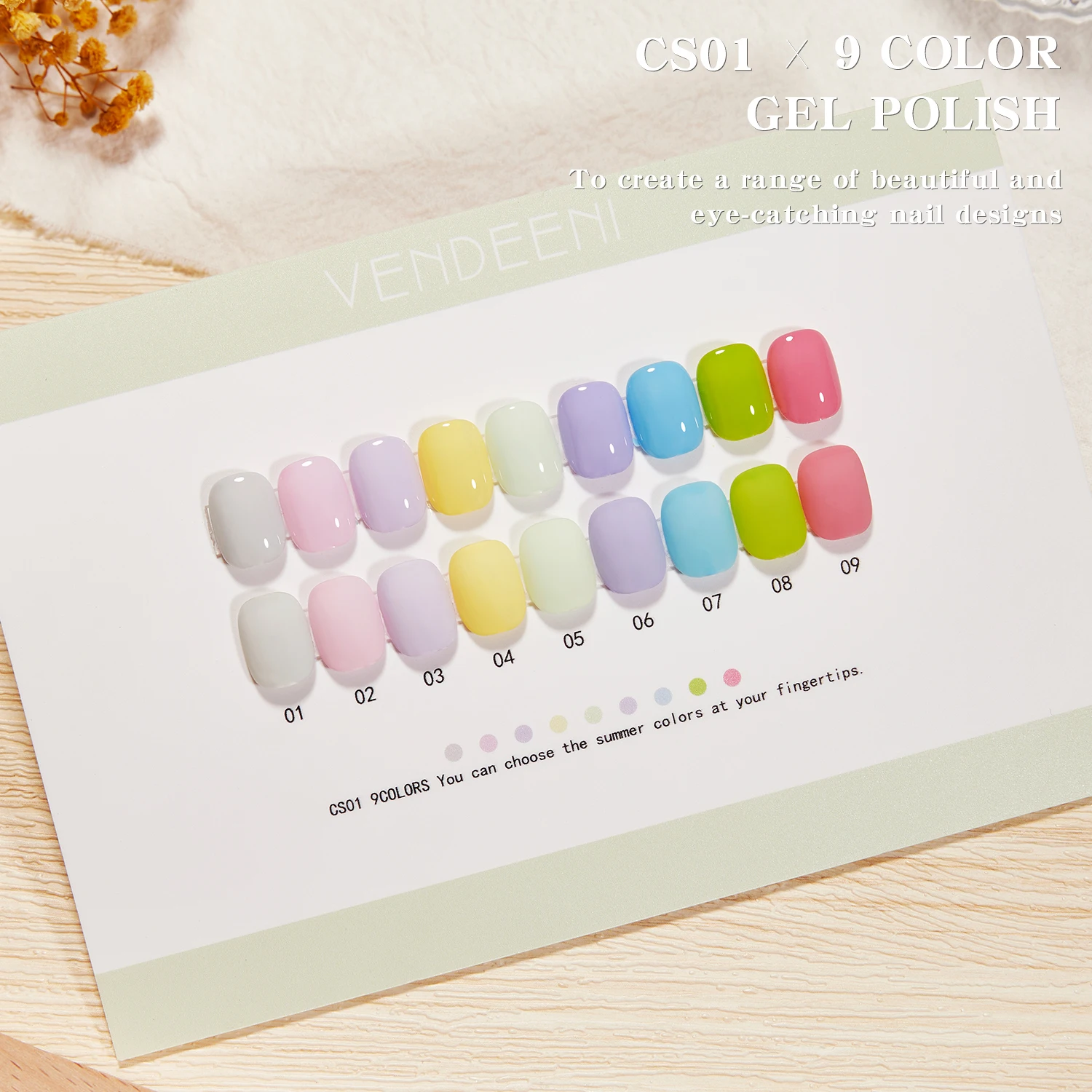 Vendeeni – ensemble de vernis à ongles Gel Pastel, Design Unique, 9 couleurs, bouteille de 15ml, fournisseur professionnel pour ongles