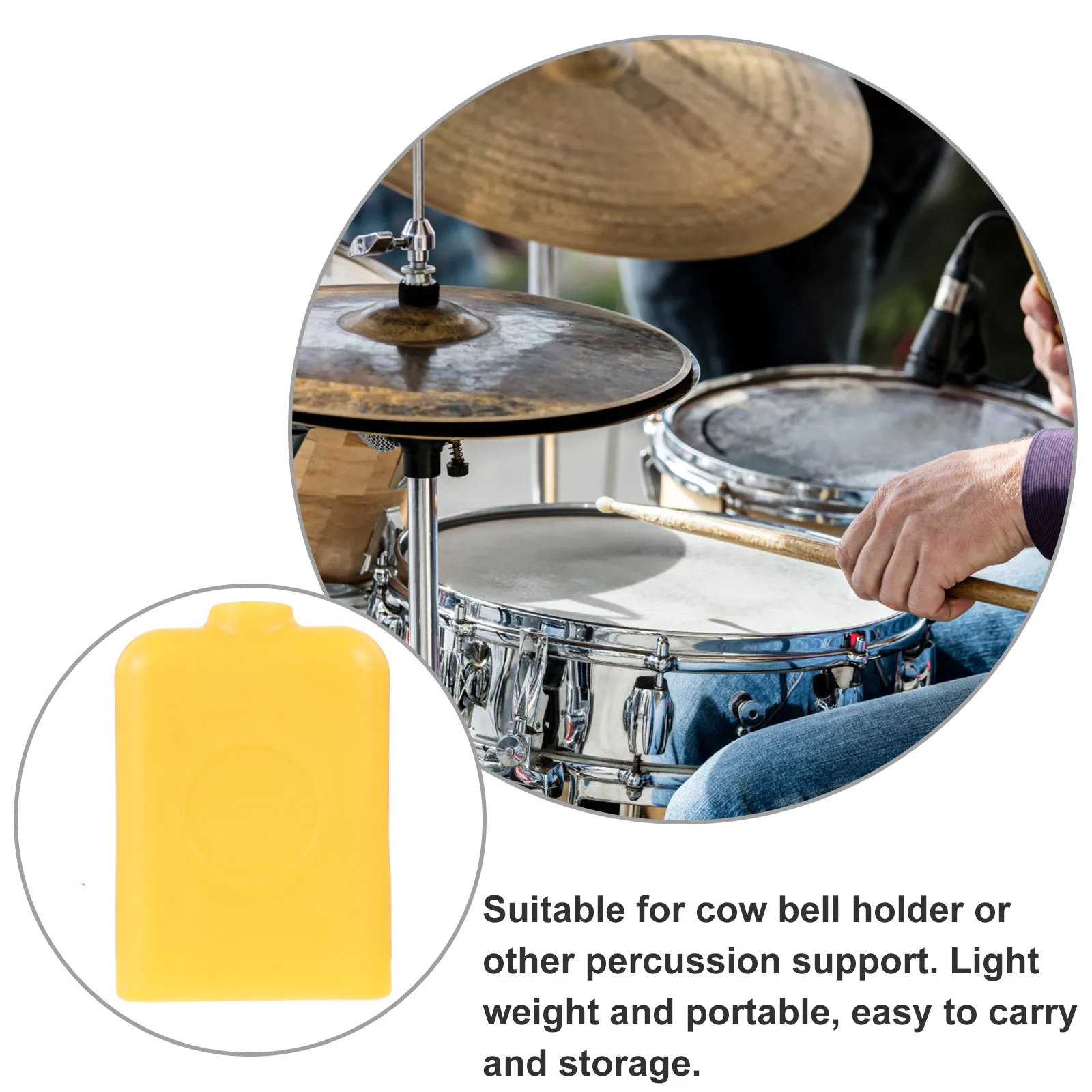 

3Pcs Plastic Cowbell Durable Instrument Accessory Drum Set Educational Musical Toy Percussion Supply Lightweight Bangzi
