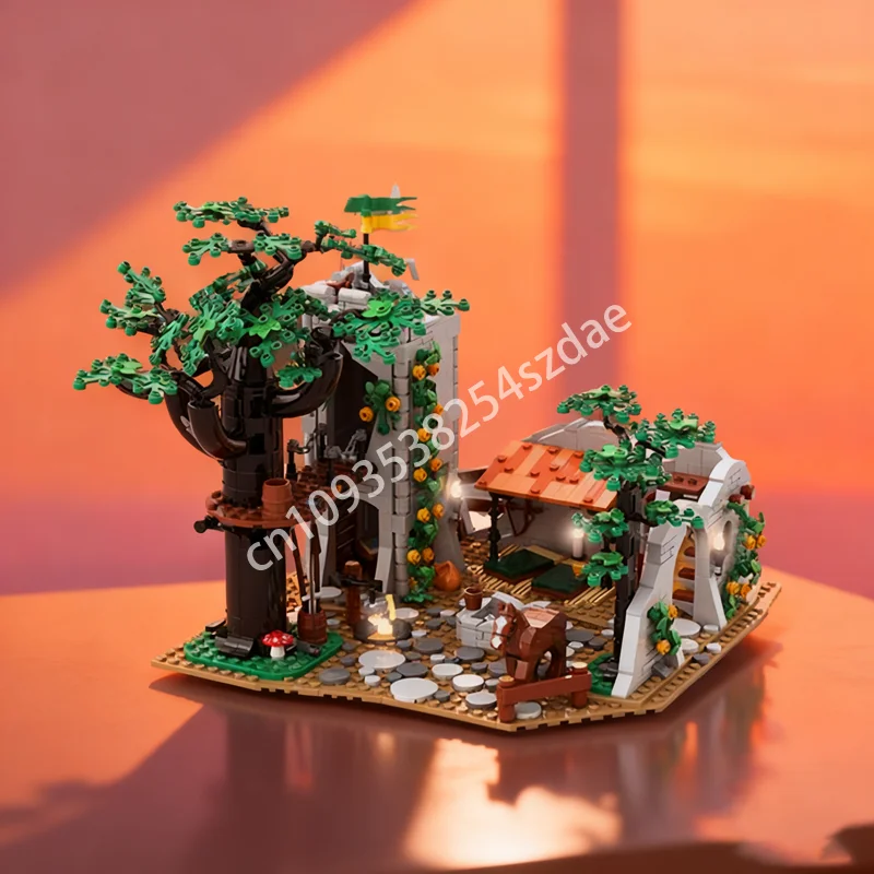 

1200 шт. MOC Forest для мужчин S Camp Castle Forestmened модель строительные игрушки блоки архитектура идея кирпич Рождественский подарок детский день рождения