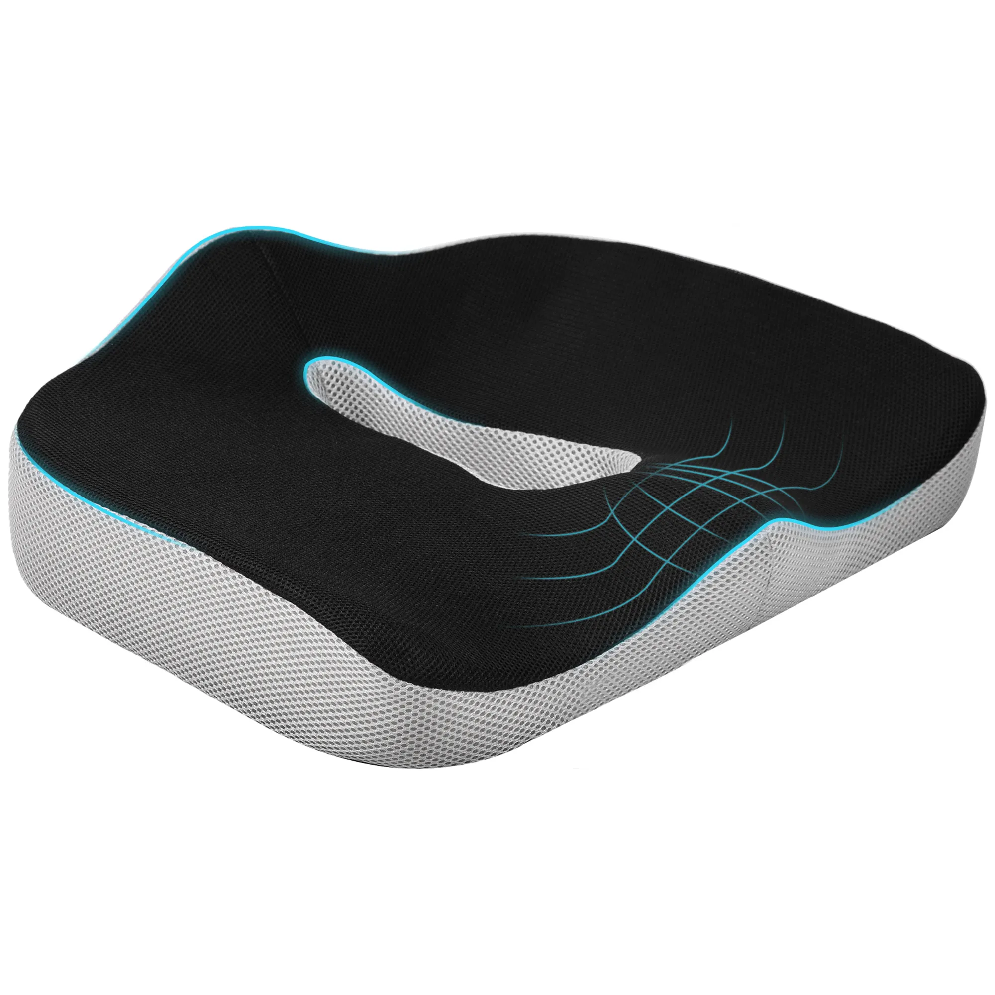 HOMCOM memory foam seat cushion with black non-slip Base