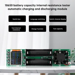 DC 5V 1A 18650 Battery Test Digital Display Battery Capacity Internal Resistance Tester Lithium Battery Power Detector Module