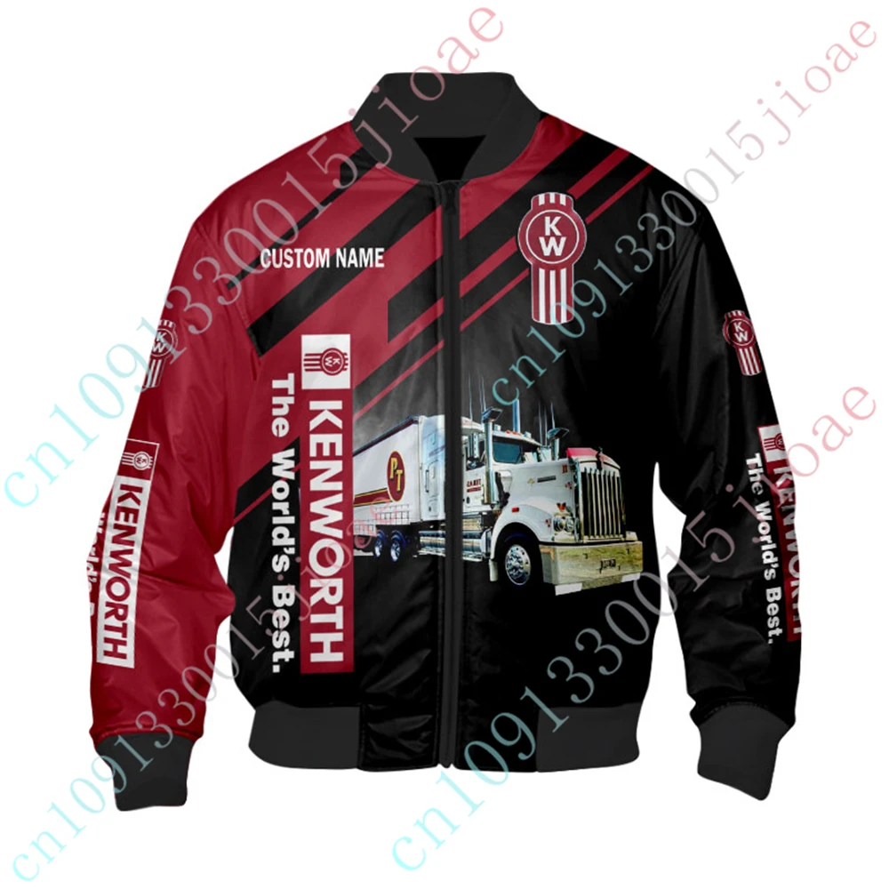 

Kenworth Jackets For Men's Clothing Bomber Jacket Techwear Baseball Uniform Thick Coat Harajuku Parkas Windbreaker Custom Logo