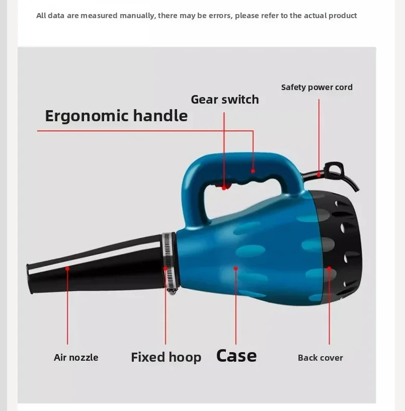 

220V High Temperature Industrial Air Blower Gun Stone Heating Drying Gun Water Snow Blower Snow Removal Dry Hot Air Gun QCB
