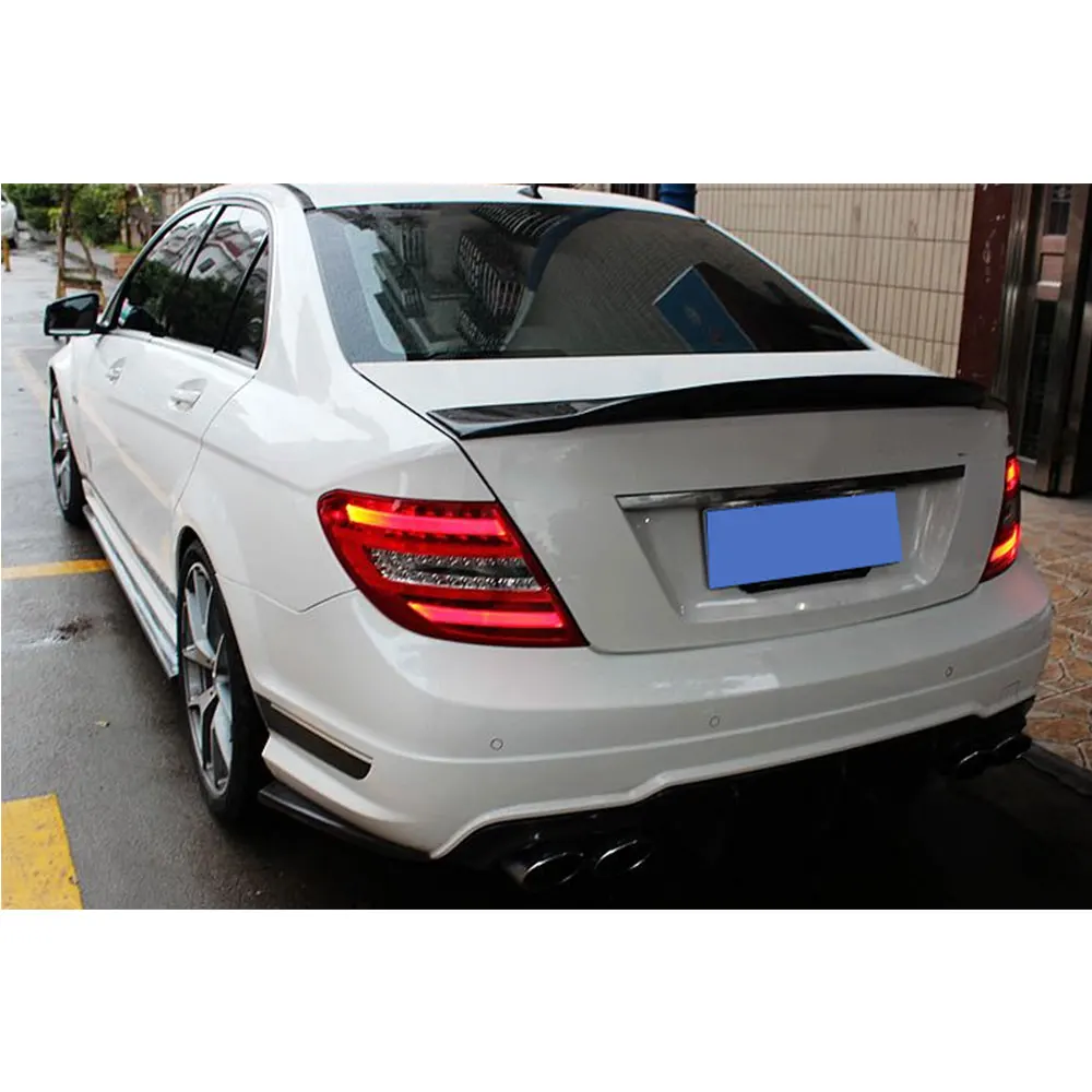 

JCYECF For Mercedes Benz C Class W204 C300 C63 AMG Sedan 2007-2014 Carbon Fiber Rear Boot Spoiler Trunk Wings