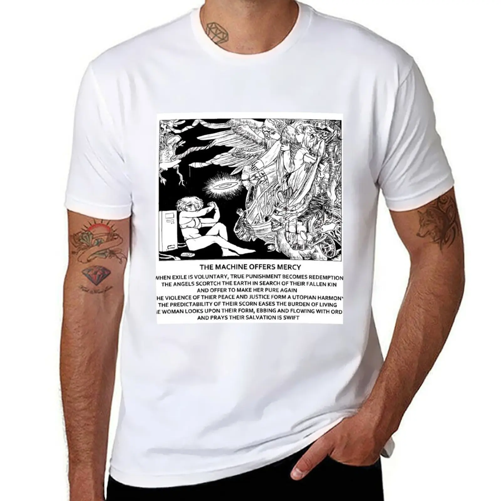 

THE MACHINE OFFERS MERCY T-Shirt funny t shirts man t shirts for man graphic vintage T-Shirt