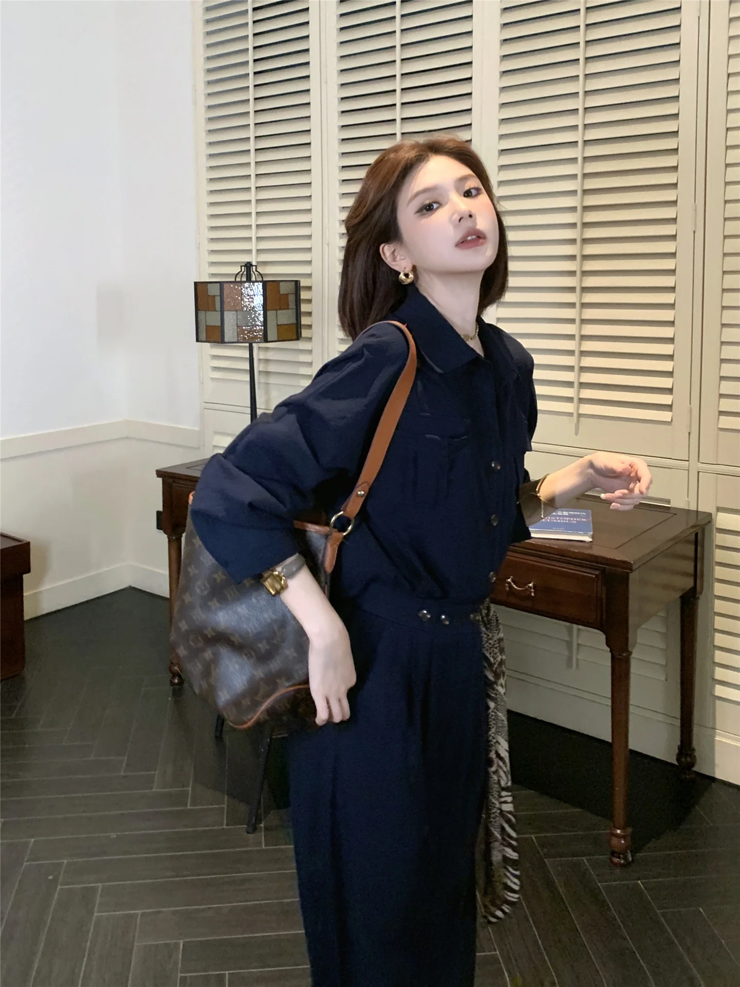 

Faionable Cheese, широкие брюки с высокой талией, женские повседневные универсальные осенние новые удобные брюки высокого класса