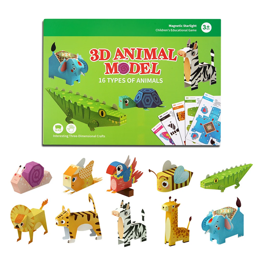 tridimensional animais origami para criancas 16 folhas artesanato faca voce mesmo origami paper kit jardim de infancia criancas jogo presente idades 312 01