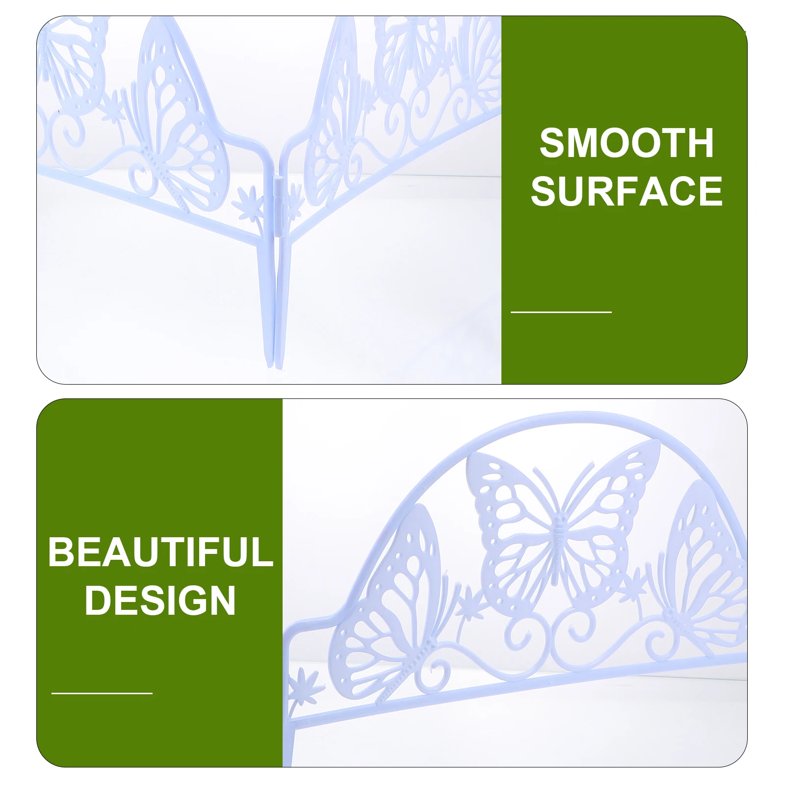 

4pcs Plastic Fence Decorative Landscape Garden Yard Patio Ornament Fencing Border Outdoor Adornment Lawn Edging Durable Design