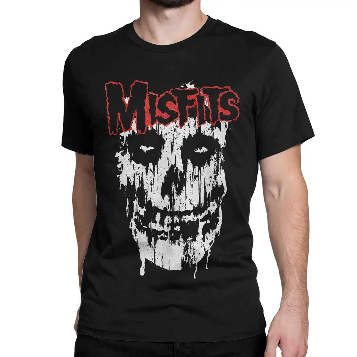 Misfits Skull for Men Women T Shirt Horror Halloween Novelty Tees Short Sleeve O Neck T-Shirts 100% Cotton Summer Clothes