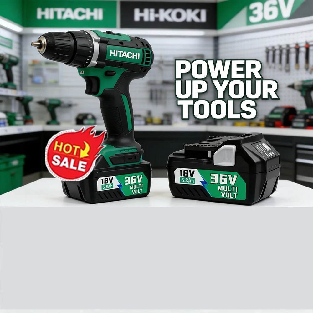 For Hitachi HiKOKI 36V MultiVolt Tools: 6.8Ah High Capacity Lithium Battery – Perfect for Woodworking, Gardening & Home Repairs