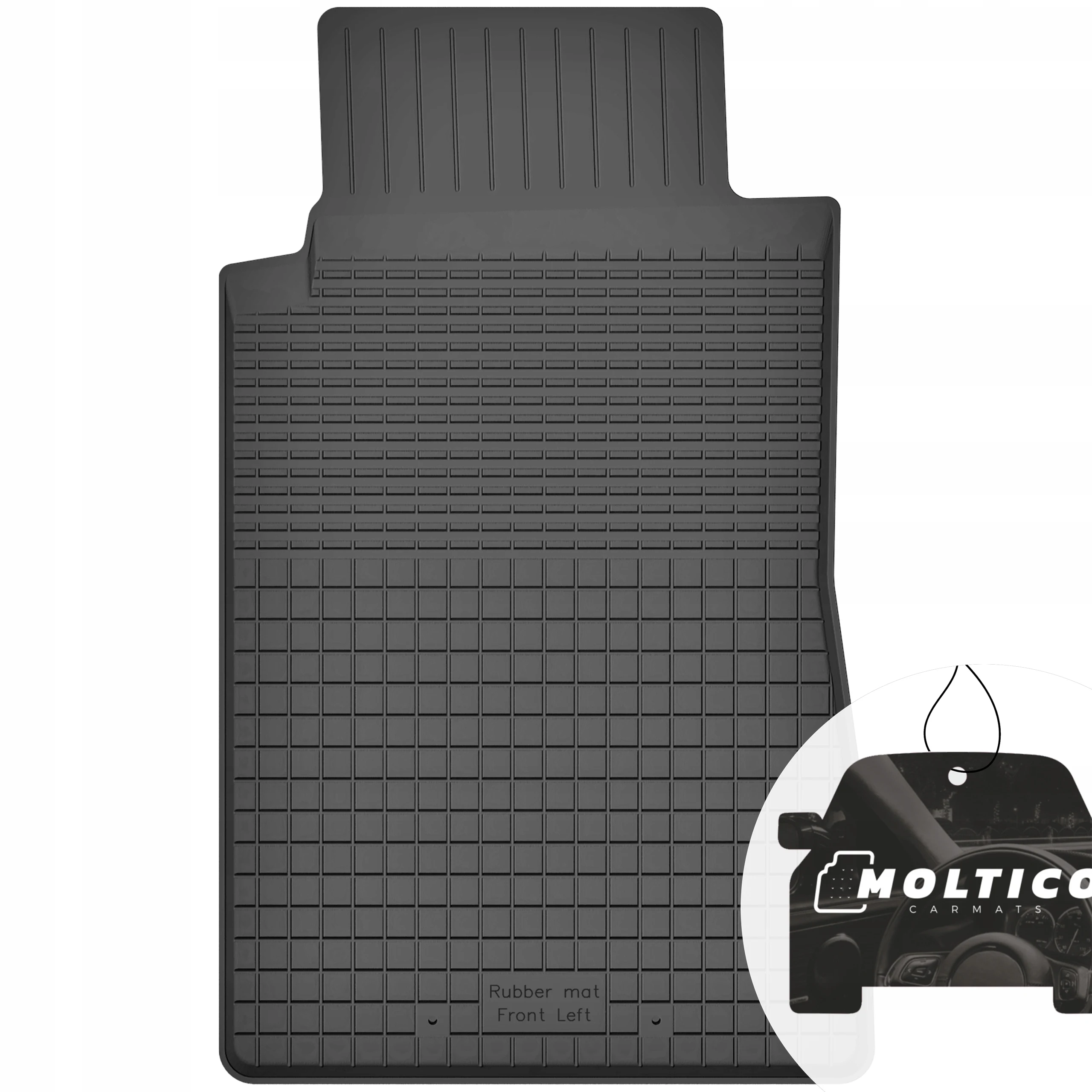 Rubberen vloermat voor de Mercedes SLK R172 (2011-2019), inclusief rand.