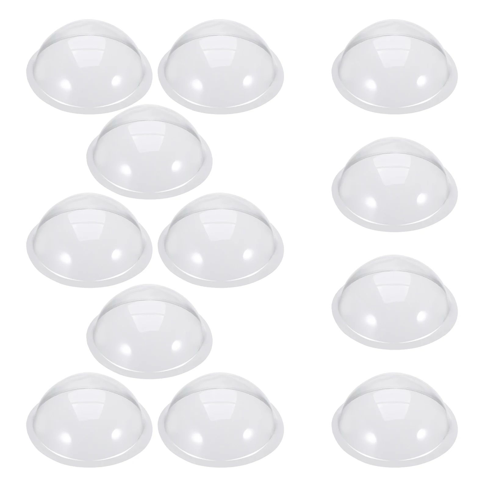 

12pcs Christmas Village Decorations Clear Plastic Hemisphere Ornaments Diy Snow Globe Domes Craft Projects Home Wedding Party