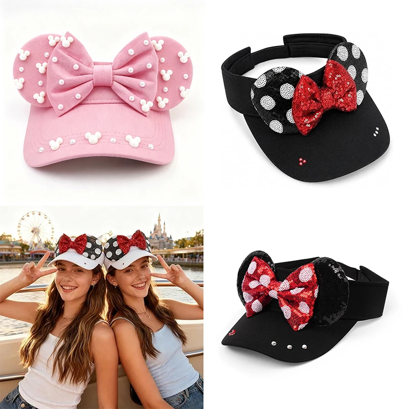 chapeu-com-viseira-de-bolinhas-grandes-para-mulheres-viseira-de-sol-com-laco-de-lantejoulas-brilhantes-bone-ajustavel-com-topo-oco-para-acessorio-de-fantasia-de-festa-e-cosplay