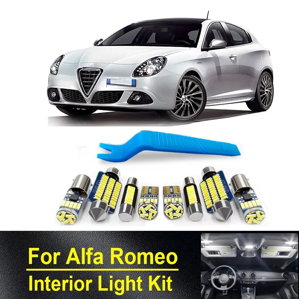 Canbus No Error LED Interior Dome Map Light Bulb Kit For Alfa Romeo Giulietta Mito Brera GT Spider 4C 147 156 159 166