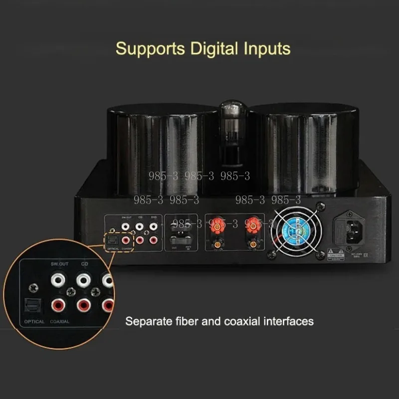 High Power Tube Amplifier, COAX / OPT Power USB, Home Theater Player, Bluetooth 5.0 Audio Speaker Amplifier, 200W+200W view 4
