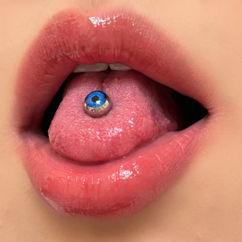 2024 New Eyeball Tongue Stud New Gothic Style Men's And Women's Jewelry Party Gift