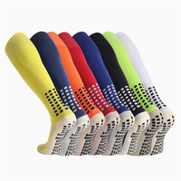 1 Pair of Men's Professional Soccer Socks - Anti-Slip Silica Gel Sweat Absorbing Athletic Sport Socks Super Bowl Football Socks