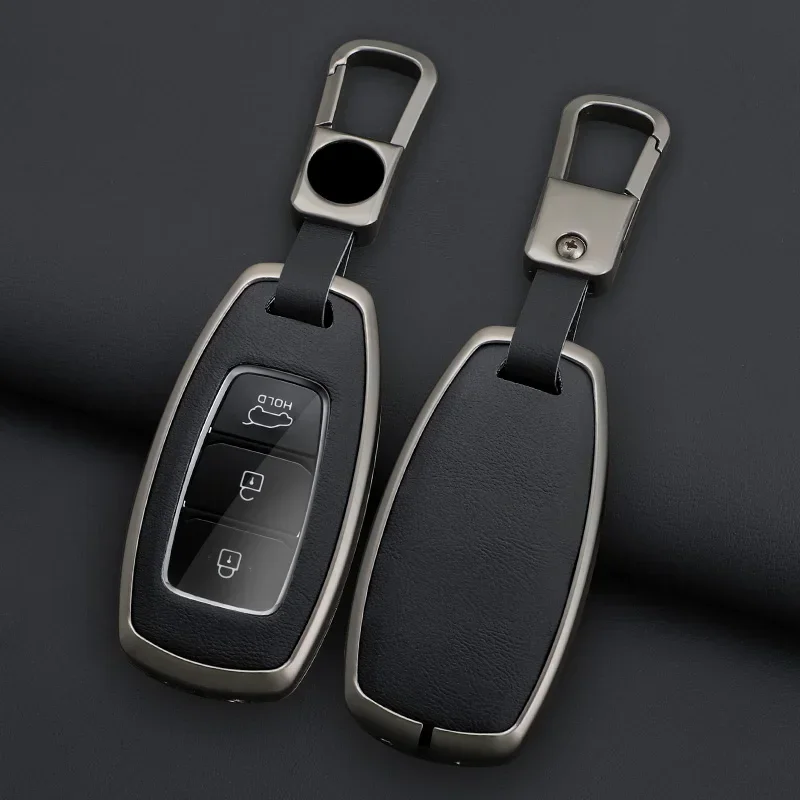 For Hyundai I30 Ix35 KONA Encino Solaris Azera Grandeur Ig Accent Santa Fe Palisade 3/4/5 Buttons Car Key Case Cover Keychain