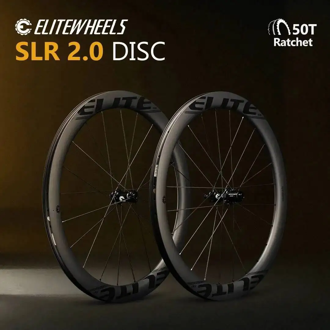 

ELITEWHEELS SLR-DISC 2.0 Wheels Ratchet 50T Road Disc Carbon Wheelset Ultralight 1574g Pillar 1423 Spoke For Racing Bike