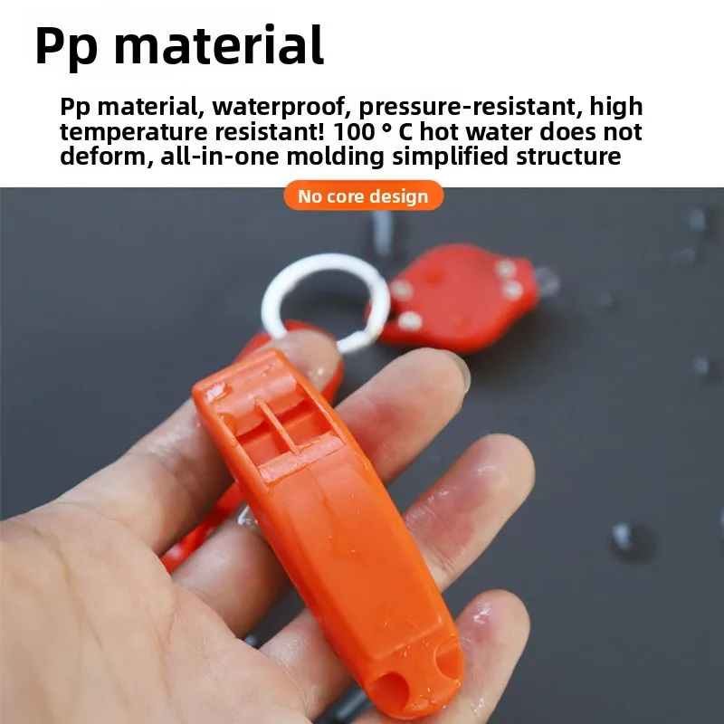 1-20PCS Lifeguard Whistle with Reflective Rope Emergency Survival Dual Tone Whistle for Outdoor Hiking Fishing Cheerleading