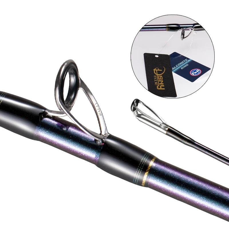 DSNY All Fuji High Carbon Slow Jigging Fishing Rod 1.9m Ultralight Casting Sea Fishing Rods Max Drag 18kg Lure Weight 80-400g