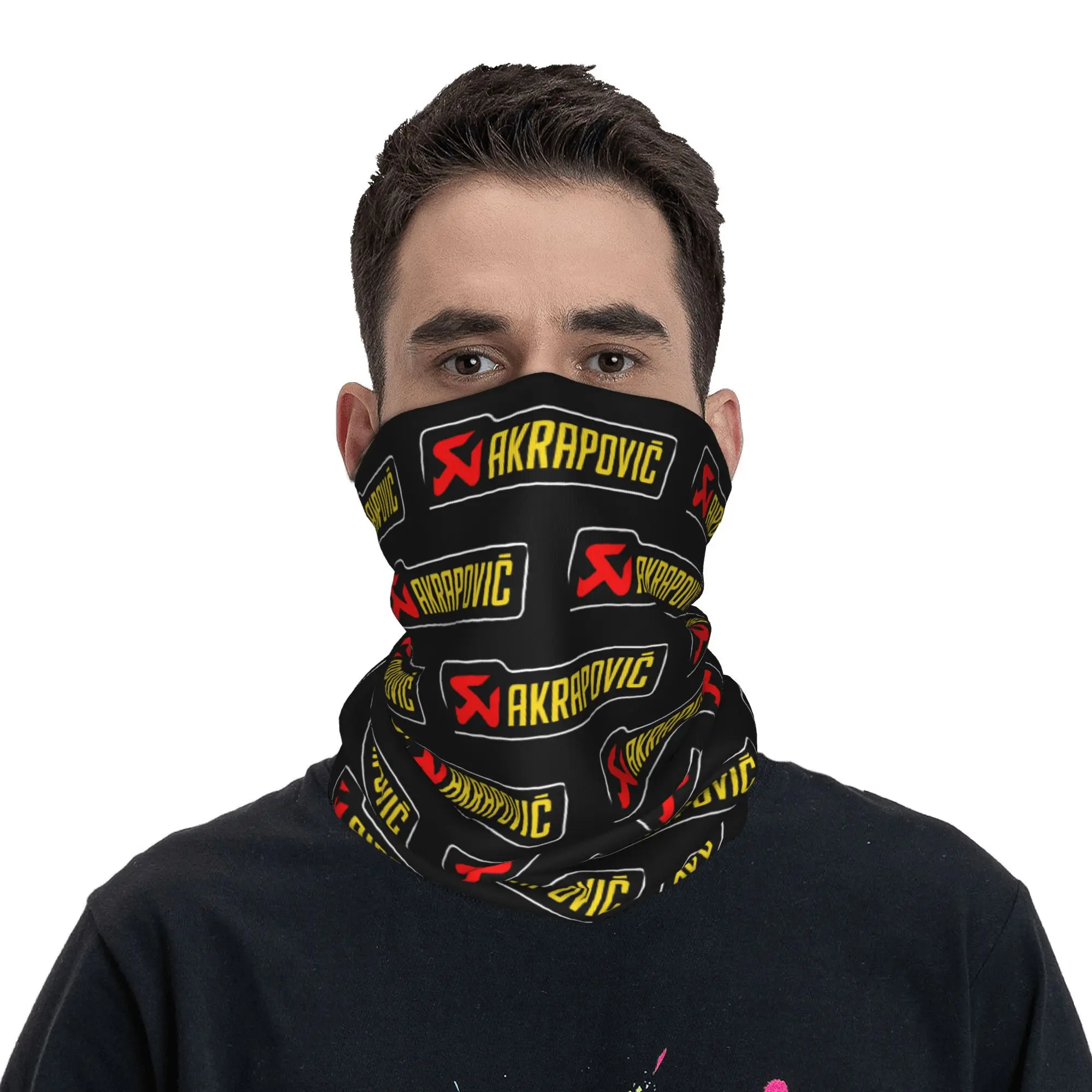 Car Moto Exhaust Akrapovics Bandana Neck Cover Balaclavas Wrap Scarf Multifunctional Headband Hiking Unisex Adult Breathable