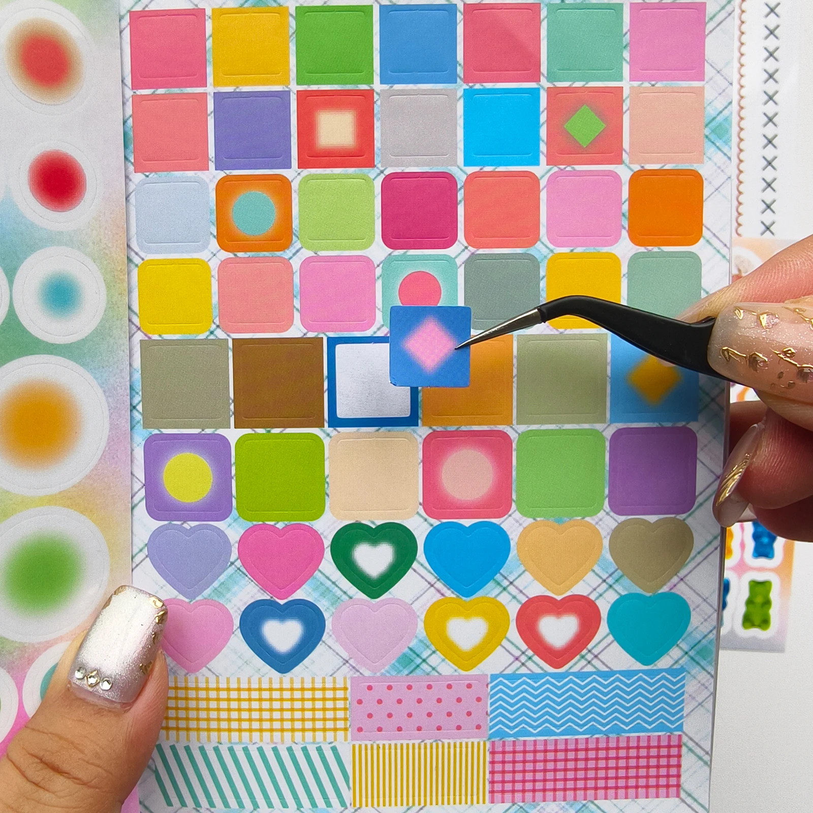 Zufällige Auswahl von über 1000 bunte Aufkleberbücher, niedliche Traumstil-Sticker, für DIY-Scrapbooking, Journaling und Dekoration – Detail 4