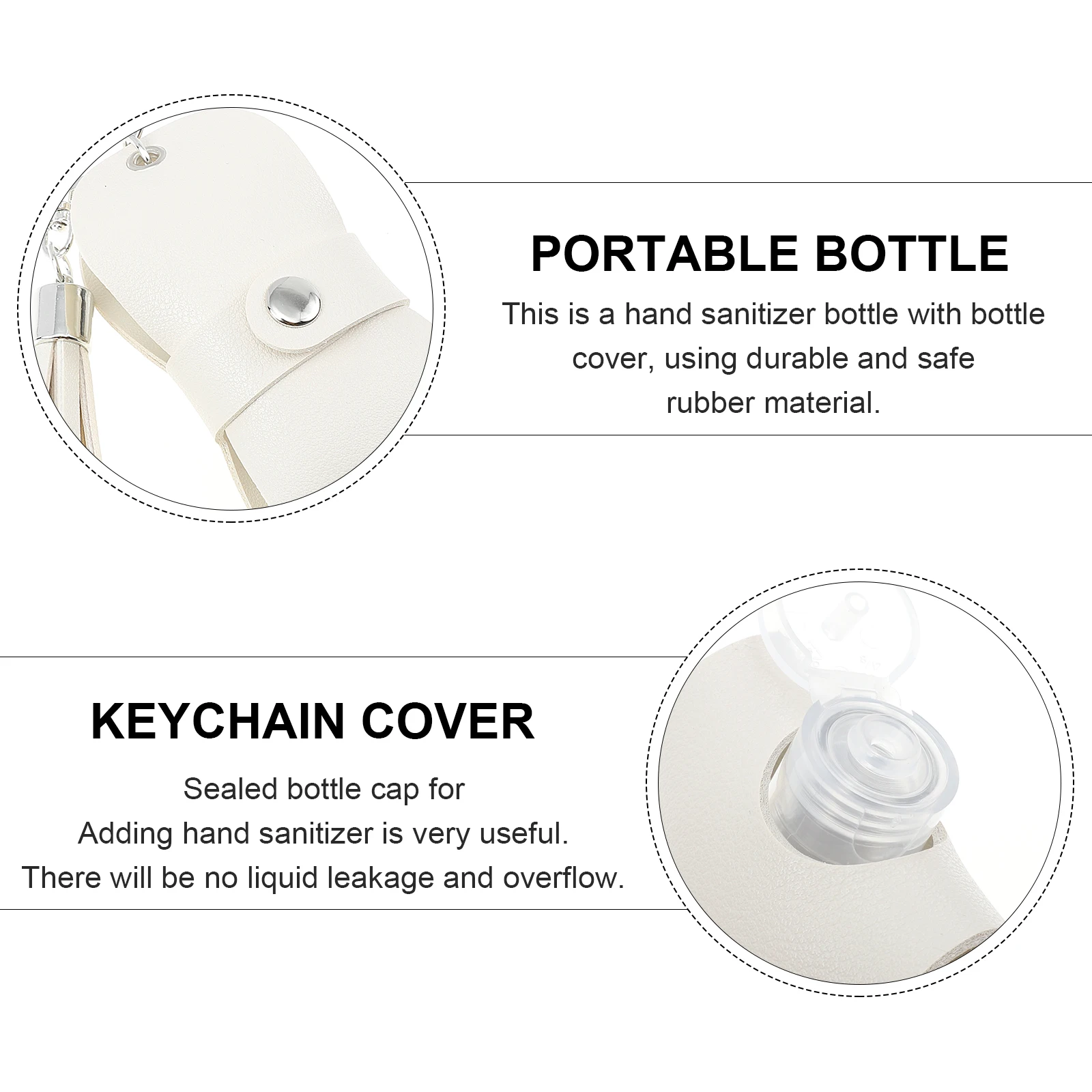 

Portable Refillable Travel Bottle Keychain Leak-Proof Holder for Essential Oil Perfume Toiletry Key Ring Durable Plastic