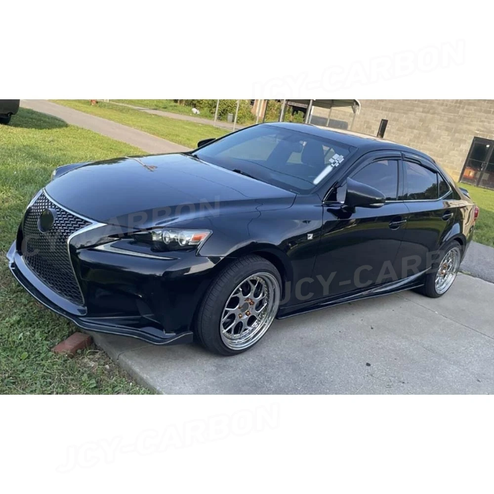 JCYECF Carbon Fiber Side Skirts Aprons For Lexus IS250 IS350 F Sport 2013-2020 Body Kits Car Styling Side Extension Accessories view 5