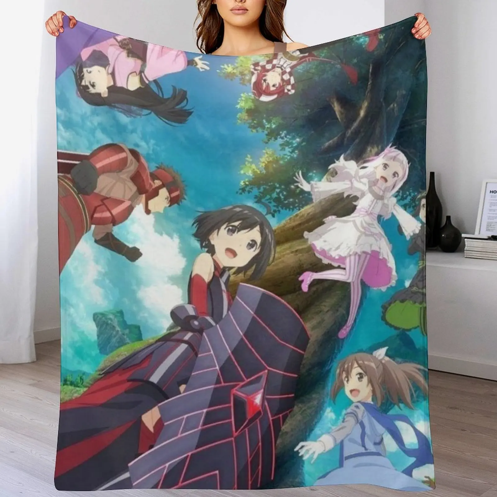 

BOFURI: I Don't Want to Get Hurt, so I'll Max Out My Defense 3 Throw Blanket funny gift Luxury Designer Single Blankets
