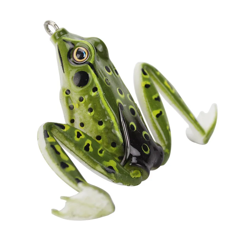 Thunder Frog Bait with Flippers Luya Bait Frog Bait Fishing Lures Fishing Gear for Snakehead Fishing Tackle