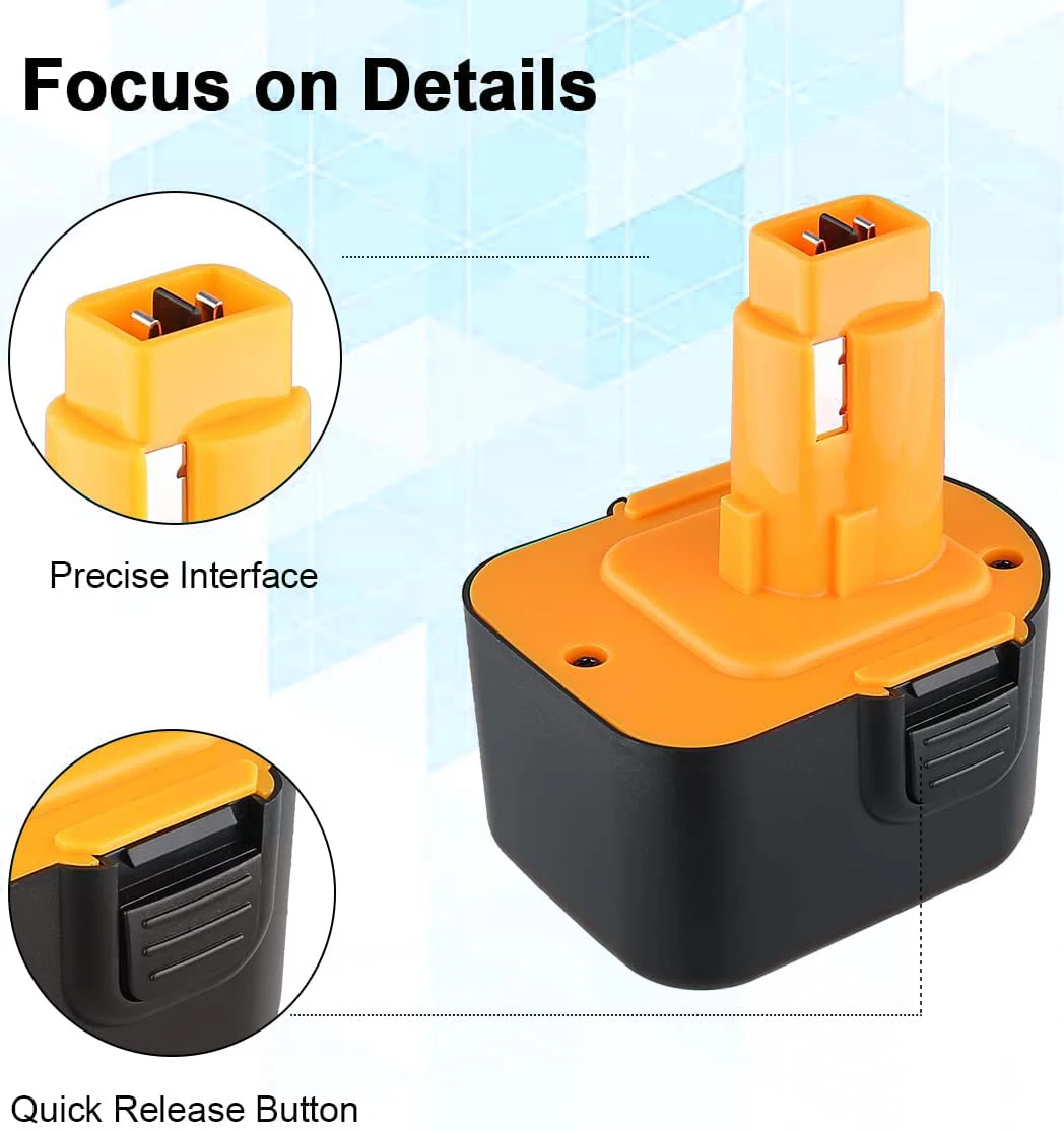 2 Pack for Dewalt 12V Battery 3.5Ah DC9071 DW9072 DW9071 DE9074 DE9037 DE9071 DE9072 DE9075 12 Volt Battery Cordless Power Tool