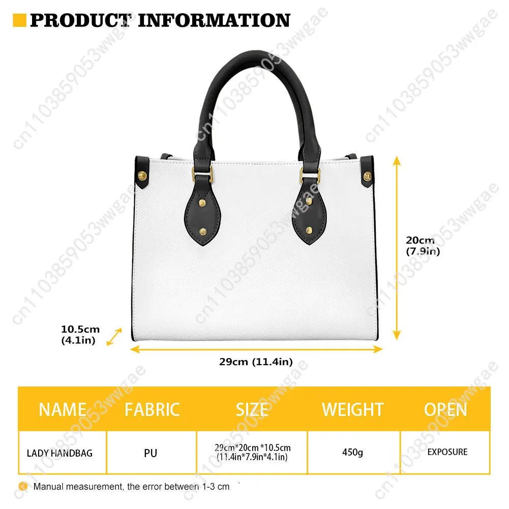 Gabby's Dollhouse Tote Bags Purse Womens Mens Personalized Text Image PU Leather Customized Handbags Commuter Shopping Gift Bags