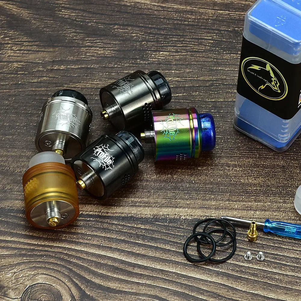 الملف الشخصي RDA 24 مللي متر vape خزان البخاخة السجائر الإلكترونية البخاخة 3I6ss تدفق الهواء خزان قابل لإعادة البناء rda البخاخة مقابل شبكة برو RDA