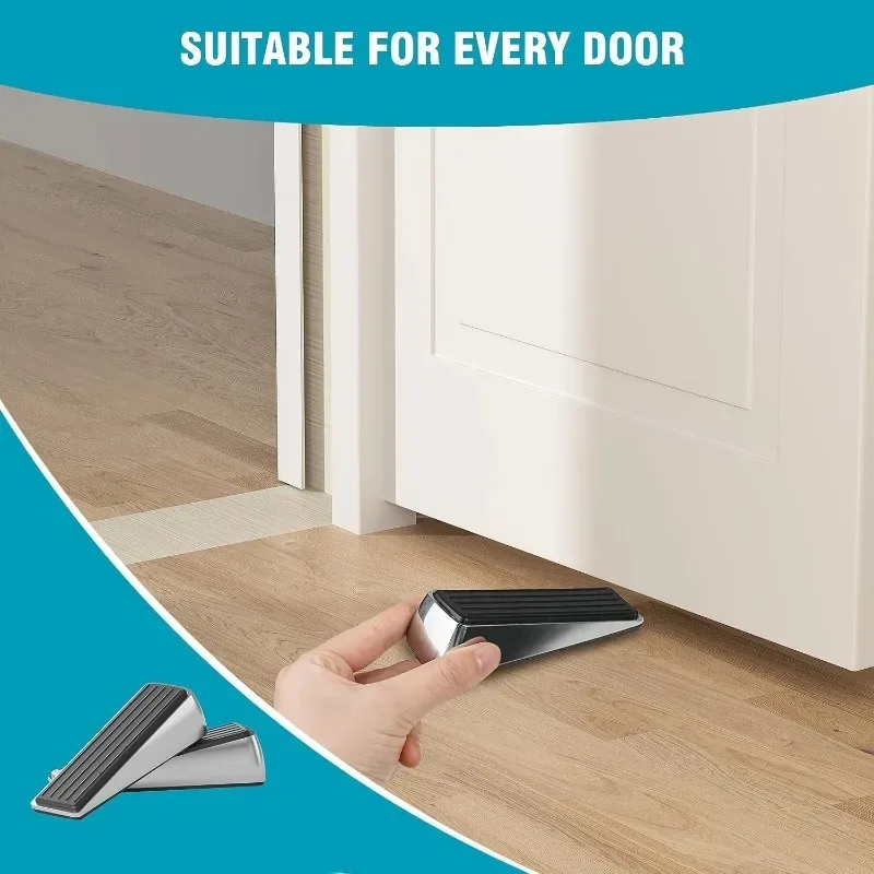 1/3pcs Door Stop No-drill Heavy Duty Safety Wedge Stop Silent Collision Buffer Window Retainer Office Door Fixing Protector Tool