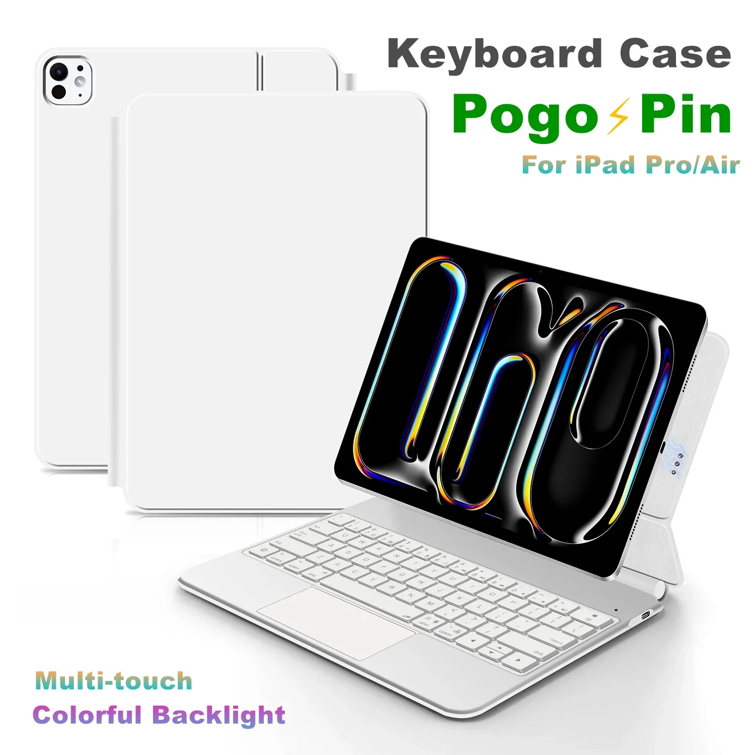 Smart PIN Plug&Play Magic Keyboard For iPad Pro 11 inch M4 2024 Pro13 Air 6th 5th 4th 12.9