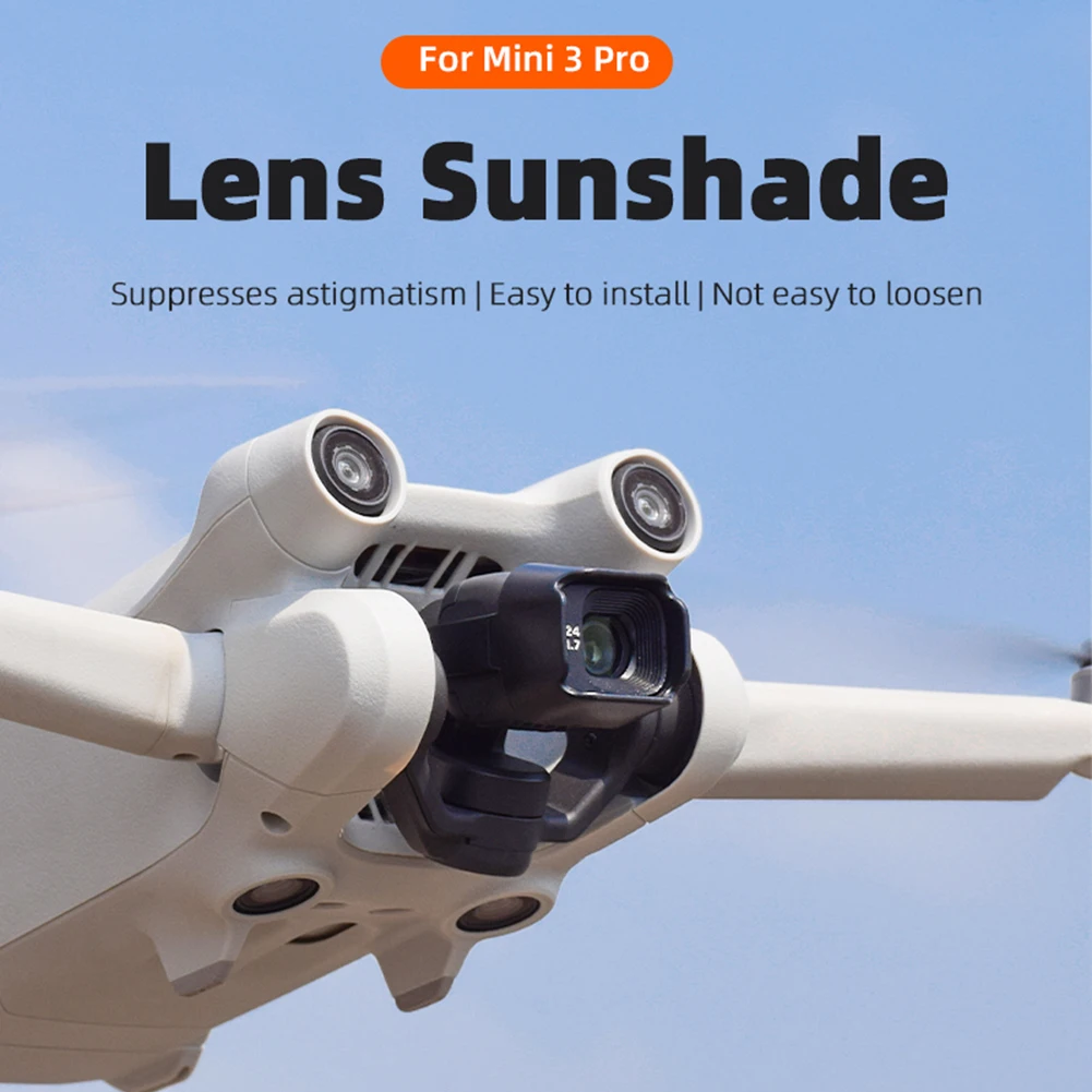 Lens Hood Sunshade Practical Protective Cover Guard Easy Installation Removal for DJI Mini 3 Pro Drone Accessories