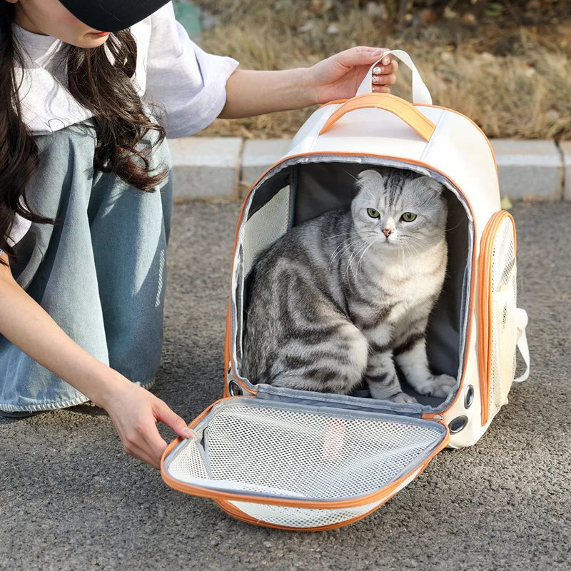 Mochila de transporte transpirable para gatos y perros pequeños - imagen 3