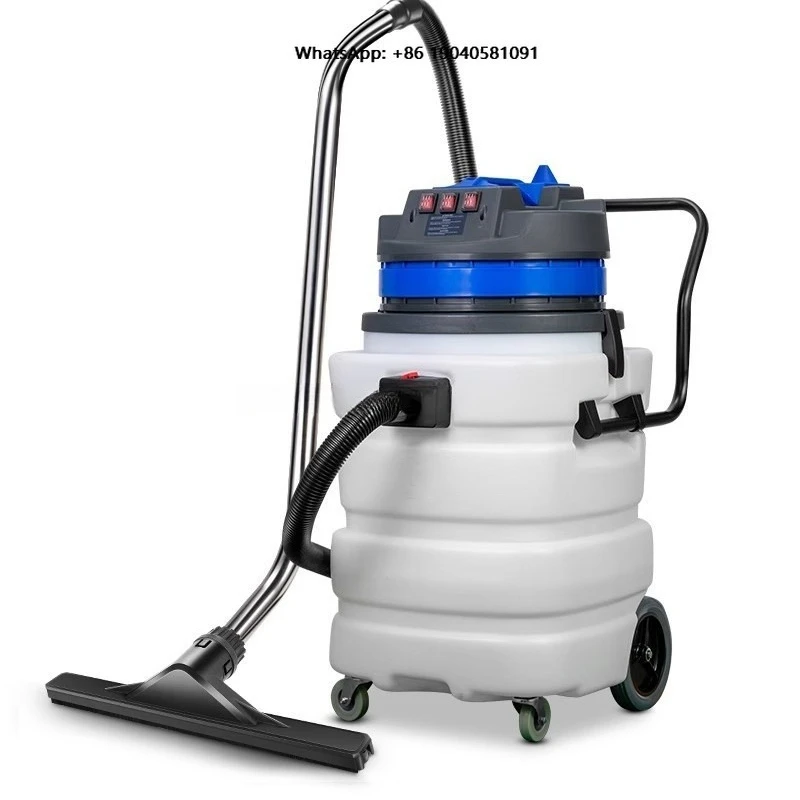 90L Wet Dry Lower Noise Strong Suction Industrial Portable Handed Upright Car Wash Plastic tank Factory Workshop Vacuum Cleaner