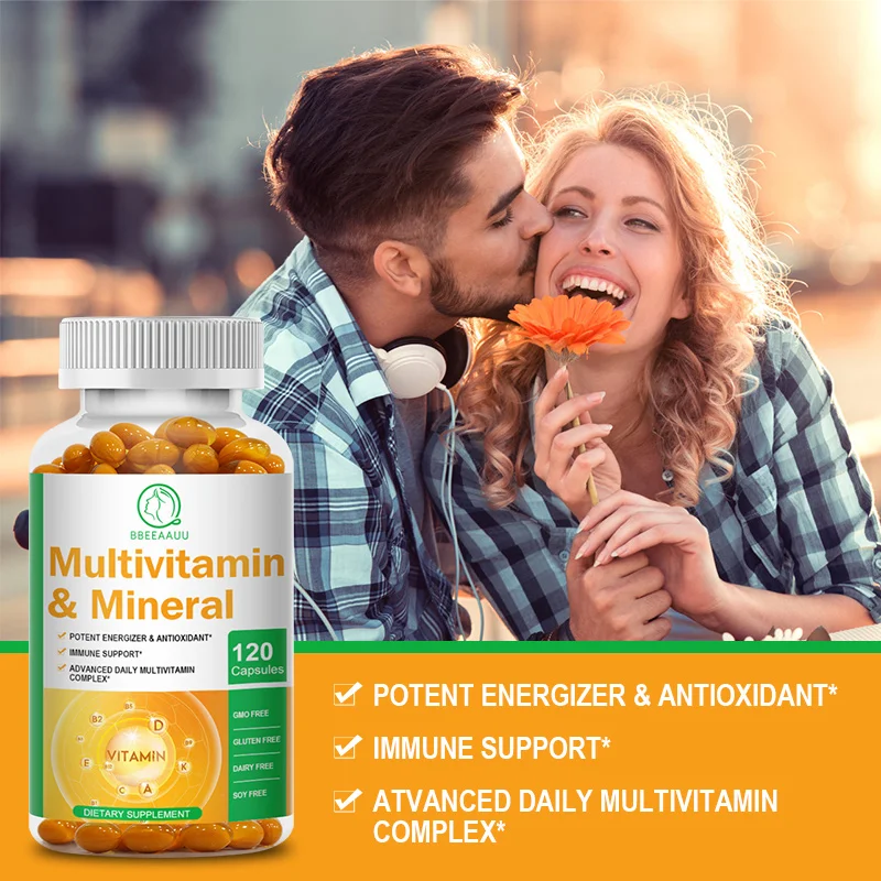 BBEEAAUU Multi-vitamines en minerale capsule Fysieke immuniteit en metabolische gezondheid Energiebooster Dagelijkse vitamine Voedingssupplement