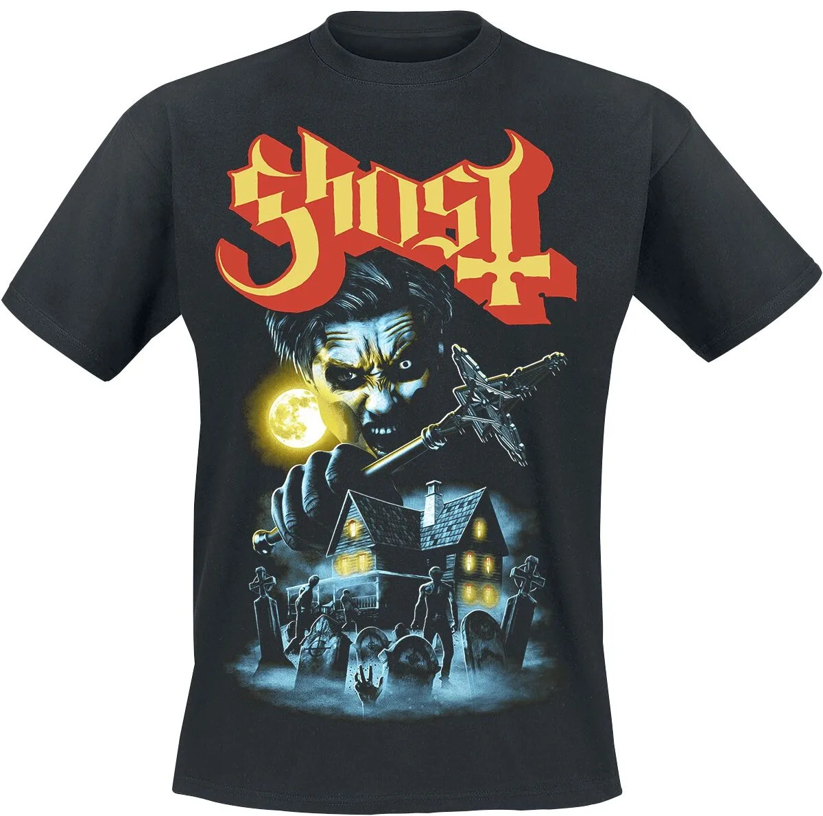 The Ghost Inside Roses & Triangle Logo Print Cotton T-shirt Men Women Metalcore Band Unisex Tee