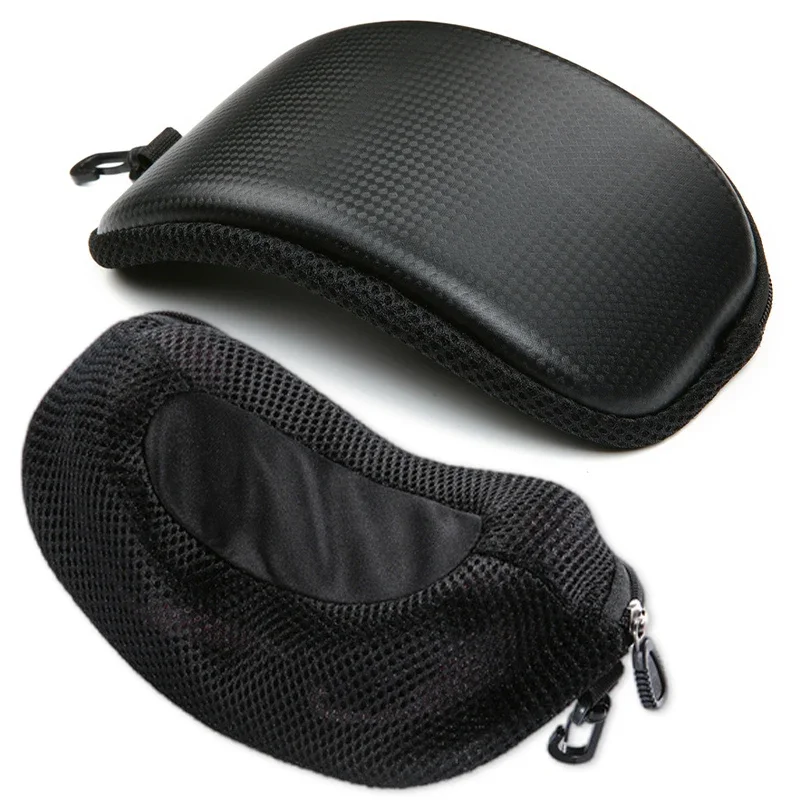 Funda protectora de PU para gafas de nieve y esquí, bolsa impermeable antigolpes con cremallera para ciclismo, caja de gafas de arco, bolsa de carcasa dura