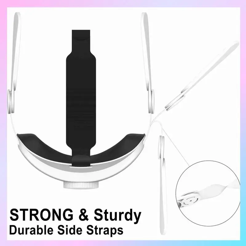 

T23C For Oculus Quest 2 Adjustable Replacement Elite Headwear Comfortable No Face Pressure VR Smart Accessories White