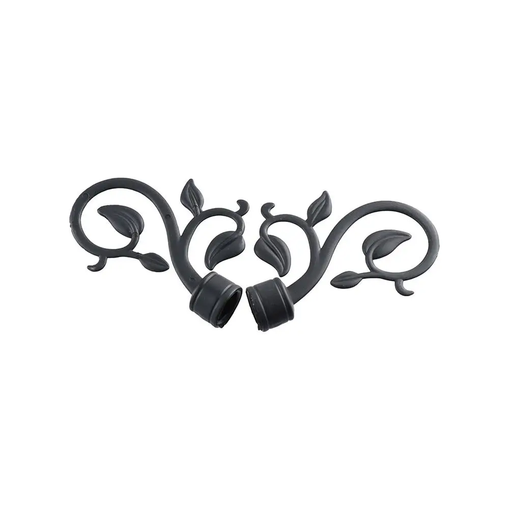 Luxurious Ends Heads Curtain Pole Finials Imitation Iron ABS Material Roman Rod Unique Shape American Style Curtain Decorative