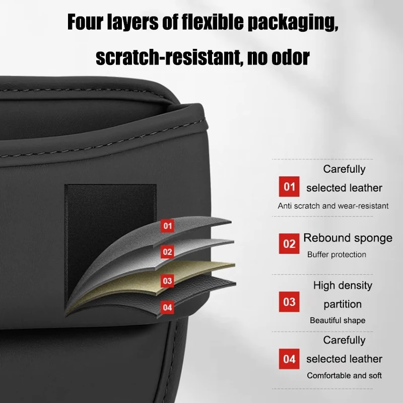 Multifunction Car Seat Gap Organizer Storage Box Pocket Universal For MG HS Logo Auto Accessories