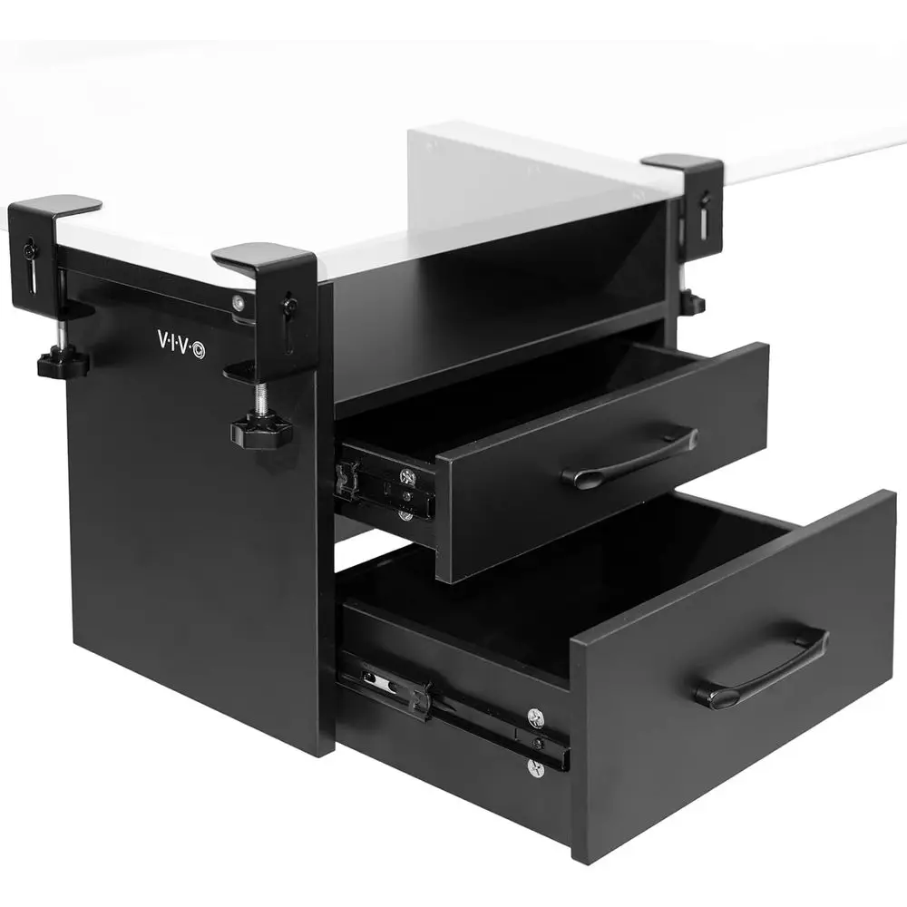 

Clamp-on Under Desk Der and Shel System, Oice Accory Holder or Supplies, Gaming Devices, and More, Multi-Level Storage, Workstat