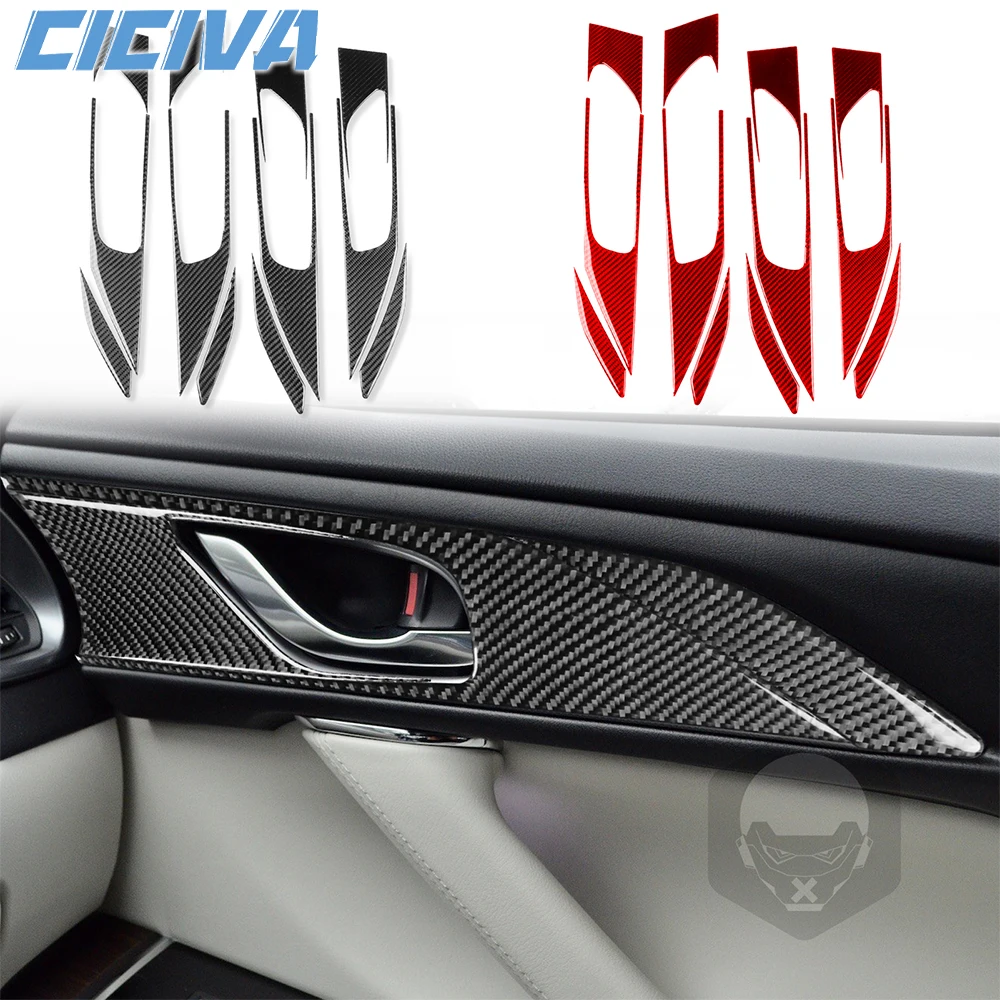 

For Mazda CX9 CX-9 2016-2023 Carbon Fiber Interior door puller switch Panel Decoration strip Car inside Trim Accessories Sticker