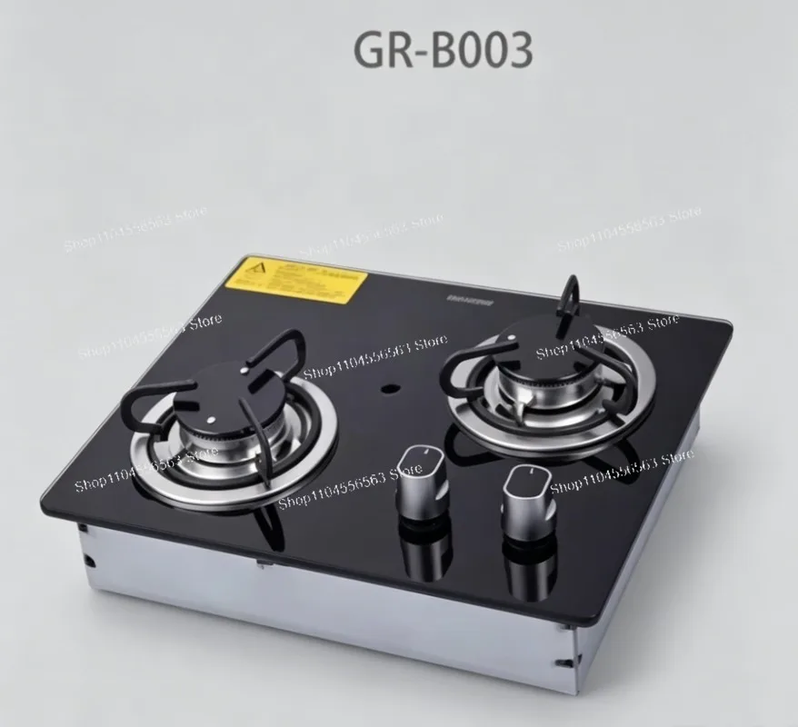 Upgrade Gas Stove 2 Burner Tempered Glass Stainless Steel LPG Cooktop for RV Apartment Camping Outdoor Tabletop