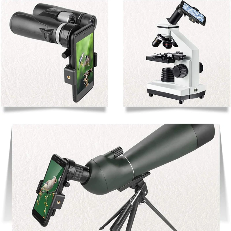 Telescope Cell Phone Adapter Mount,Universal Compatible Binocular Monocular Spotting Scope Telescope